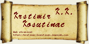 Krstimir Košutinac vizit kartica